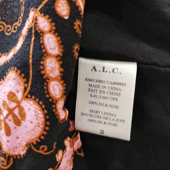 NWOT A.L.C. 70s Silk Sacha Floral Paisley Print Shirt Dress - Picture 10 of 16